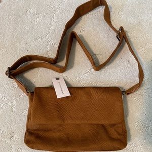 NWT Anthropologie Vegan Suede Crossbody Or Clutch Bag